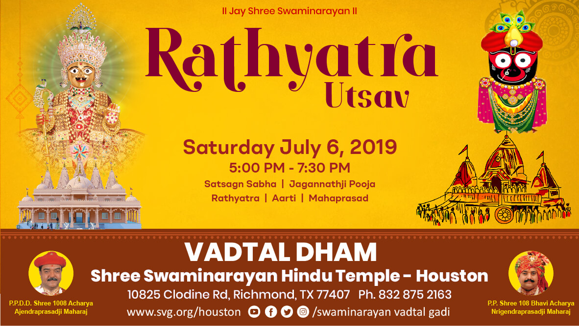 Swaminarayan Vadtal Gadi, Rathayatra-Houston-2019.jpg