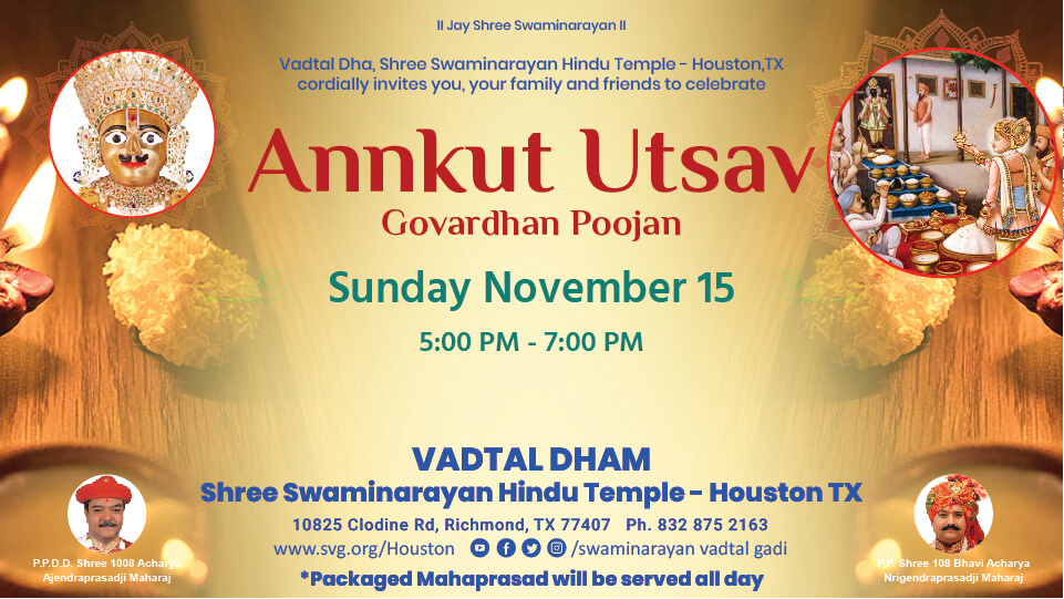 Swaminarayan Vadtal Gadi, Annkut-Utsav-2020-Houston.jpg