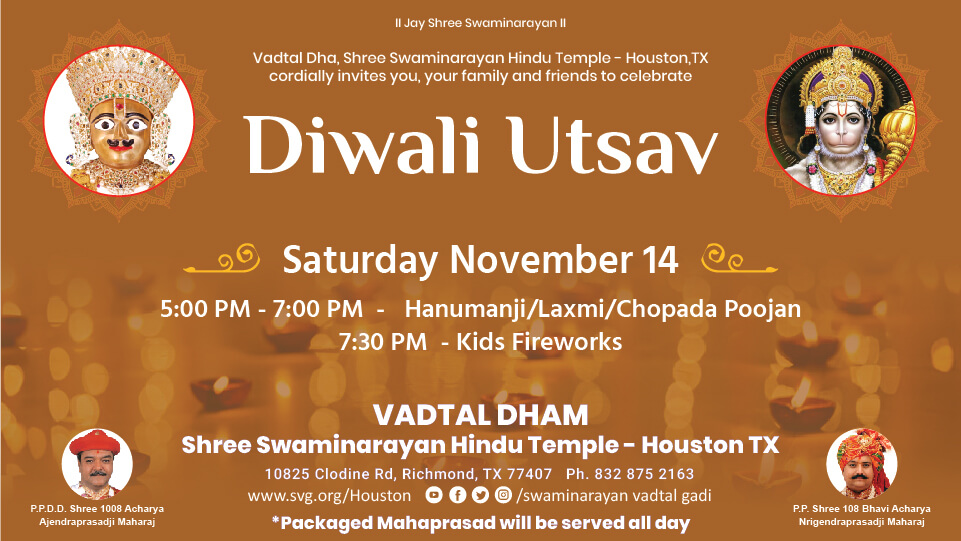 Swaminarayan Vadtal Gadi, Diwali-2020-Houston.jpg