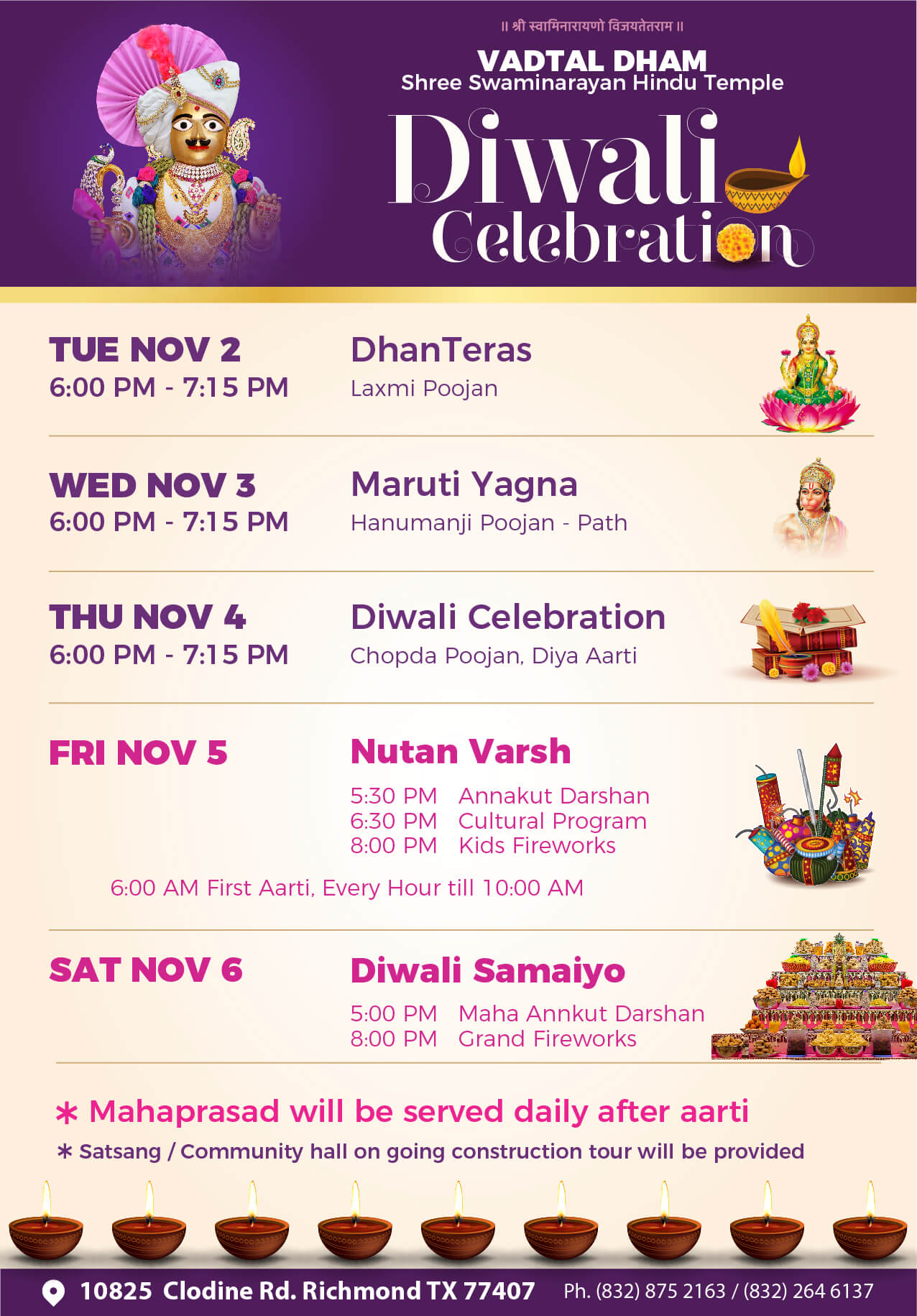 Swaminarayan Vadtal Gadi, 1-Diwali-Celebration.jpg